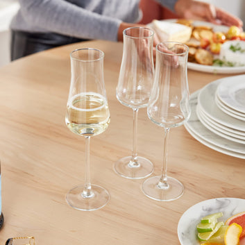 Libbey Signature Stratford Champagne Flute Glass, 8 ounce, Set of 4