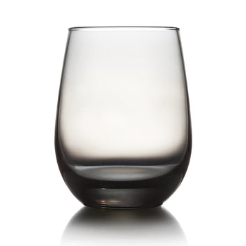 Libbey Stemless Glasses, Grey, 15.25 ounce, Set of 12