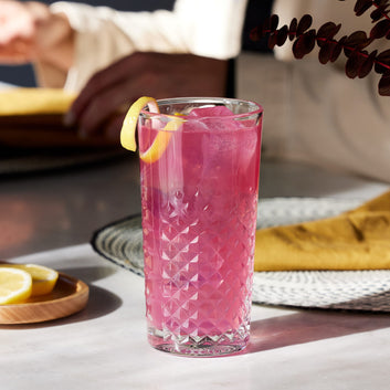 Libbey Carats Tumbler Glasses, 14 ounce, Set of 4